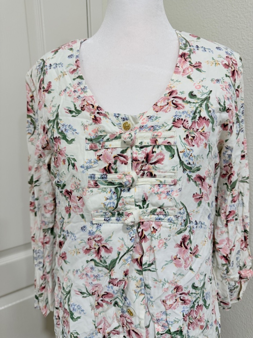 Vintage Floral Cottagecore Two-Piece Set Jacket + Dress Fits M - Picture 2 of 9